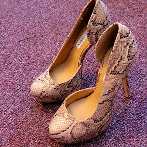 Steve madden snake print heels size 7